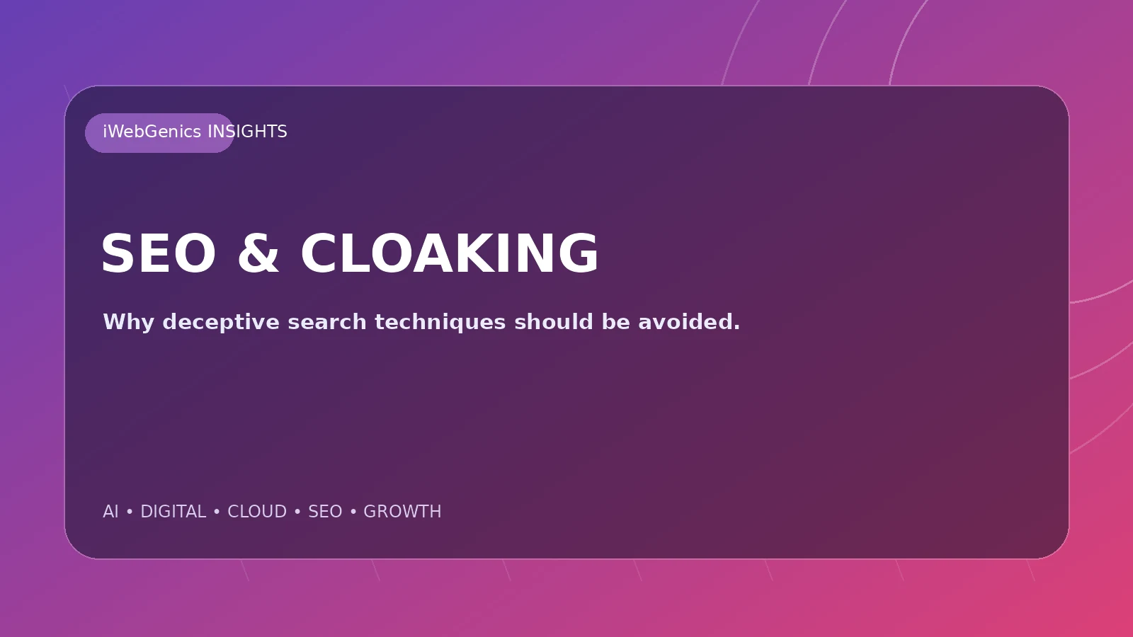 Cloaking SEO illustration